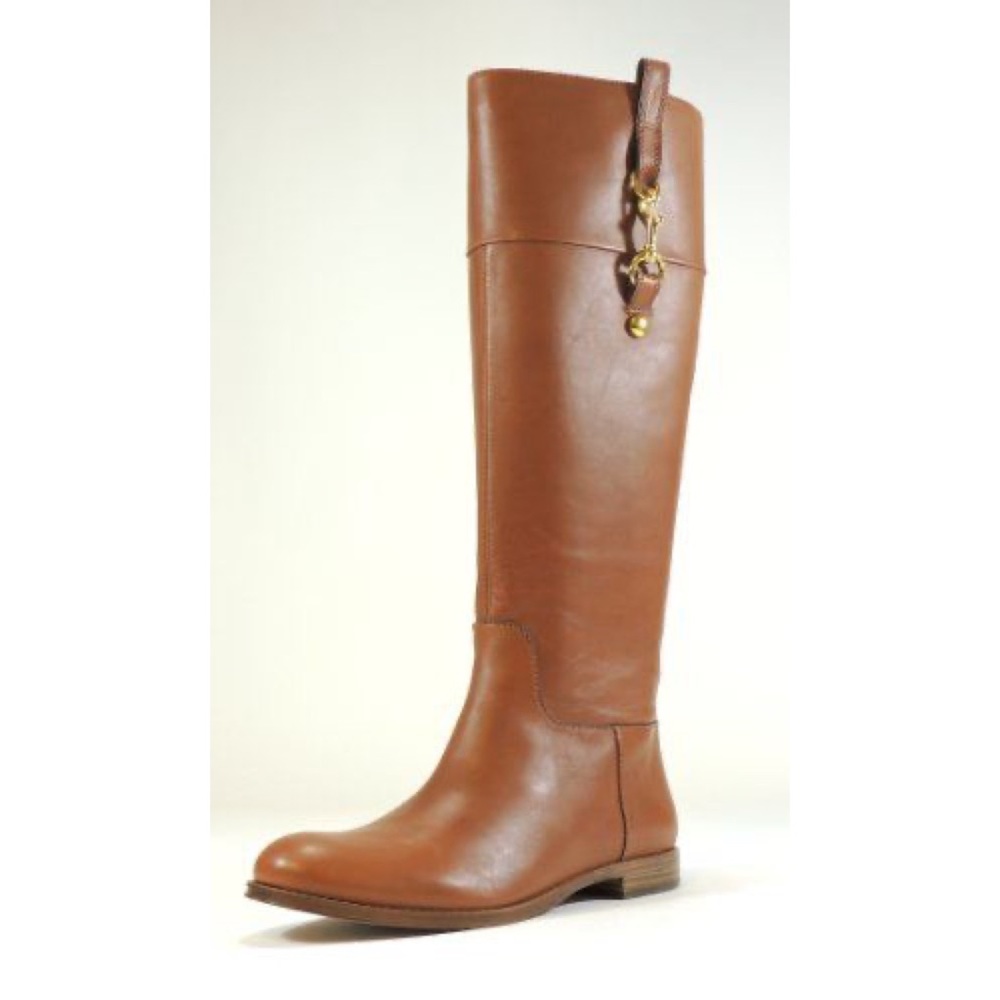 Coach Brown Leather Knee High Riding Boots